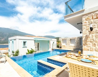 Kaş Çukurbağ'da Muhteşem Deniz Manzaralı, Özel Havuzlu, Kiralık Villa - 3