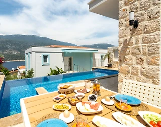 Kaş Çukurbağ'da Muhteşem Deniz Manzaralı, Özel Havuzlu, Kiralık Villa - 4