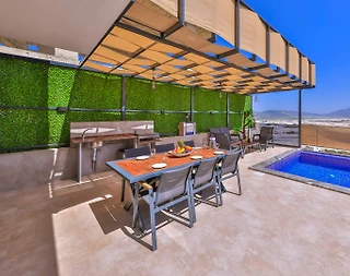 Antalya Kaş'ta Doğa ile İç İçe, Özel Havuzlu, Jakuzili, Lüks Villa - 4