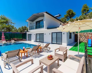 Kaş İslamlar'da Sakin Konumda, Özel Havuzlu, 6 Kişilik Villa - 1