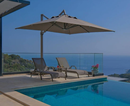 Kaş Bezirgan'da Enfes Deniz Manzaralı, Özel Havuzlu, Lüks Villa - 1