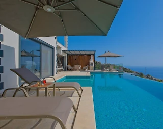 Kaş Bezirgan'da Enfes Deniz Manzaralı, Özel Havuzlu, Lüks Villa - 3