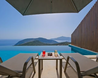 Kaş Bezirgan'da Enfes Deniz Manzaralı, Özel Havuzlu, Lüks Villa - 4