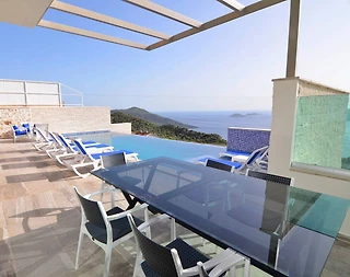 Kaş Kördere'de Muhteşem Deniz Manzaralı, Özel Havuzlu, Modern Villa - 3