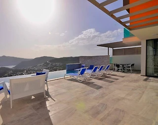 Kaş Kördere'de Muhteşem Deniz Manzaralı, Özel Havuzlu, Modern Villa - 5