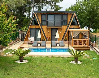 Marmaris Hisarönü'nde Doğa İle İç İçe, Özel Havuzlu, 3+1 Bungalov - 1