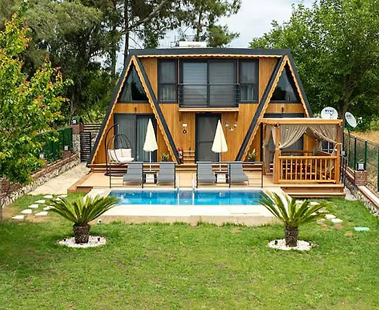 Marmaris Hisarönü'nde Doğa İle İç İçe, Özel Havuzlu, 3+1 Bungalov - 1