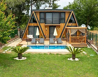 Marmaris Hisarönü'nde Doğa İle İç İçe, Özel Havuzlu, 3+1 Bungalov - 2