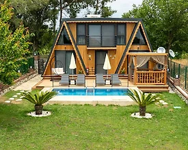 Marmaris Hisarönü'nde Doğa İle İç İçe, Özel Havuzlu, 3+1 Bungalov - 2