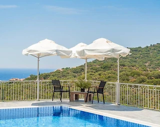 Kaş Andifli'de Enfes Deniz Manzaralı, Özel Havuzlu, Lüks Villa - 4