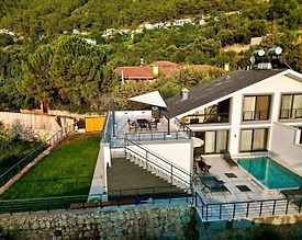 Fethiye Faralya'da Enfes Deniz Manzaralı, Özel Havuzlu, İkiz Villa - 3