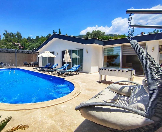Kaş İslamlar'da Deniz Ve Doğa Manzaralı, Özel Havuzlu, Taş Villa - 1
