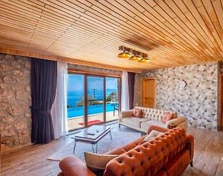 Fethiye Faralya'da Enfes Deniz Manzaralı, Özel Havuzlu, Kiralık Villa - 5